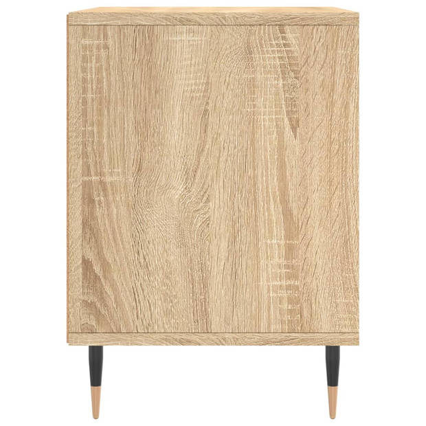 vidaXL Nachtkastje 40x35x50 cm bewerkt hout sonoma eikenkleurig