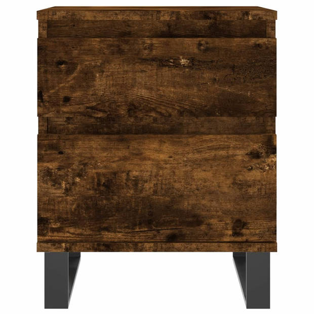 vidaXL Nachtkastjes 2 st 40x35x50 cm bewerkt hout gerookt eikenkleurig