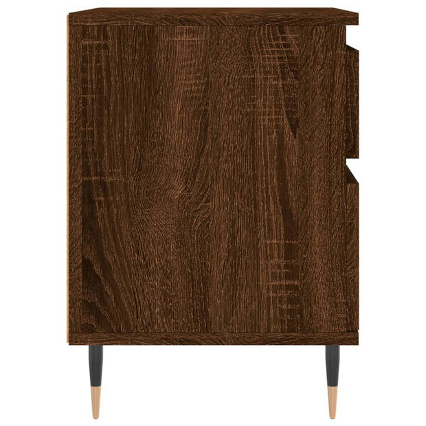 vidaXL Nachtkastje 40x35x50 cm bewerkt hout bruin eikenkleur