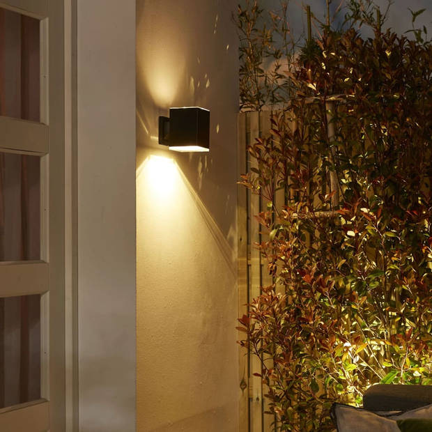 Luxform Tuinlamp Maine solar LED intelligent hybride zwart