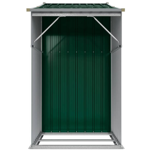 vidaXL Tuinschuur 277x93x179 cm gegalvaniseerd staal groen