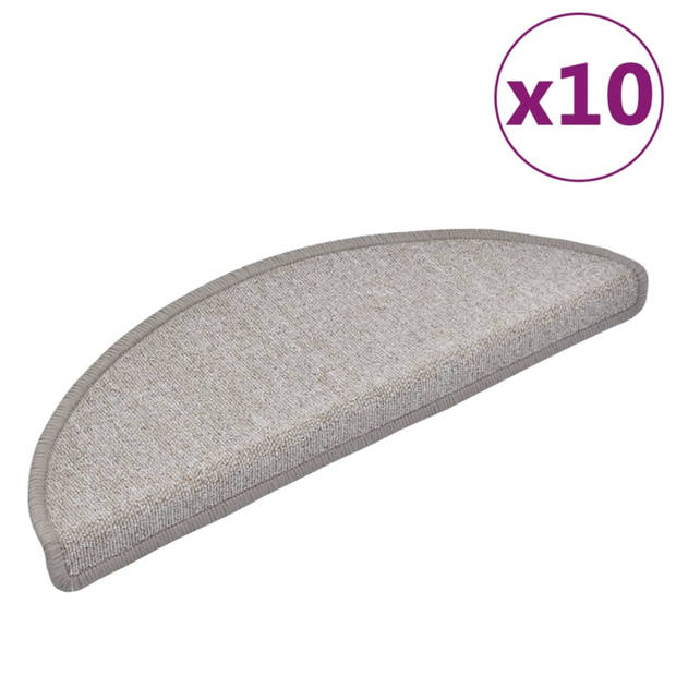 vidaXL Trapmatten 10 st 65x24x4 cm taupe