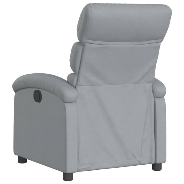 vidaXL Fauteuil verstelbaar stof lichtgrijs