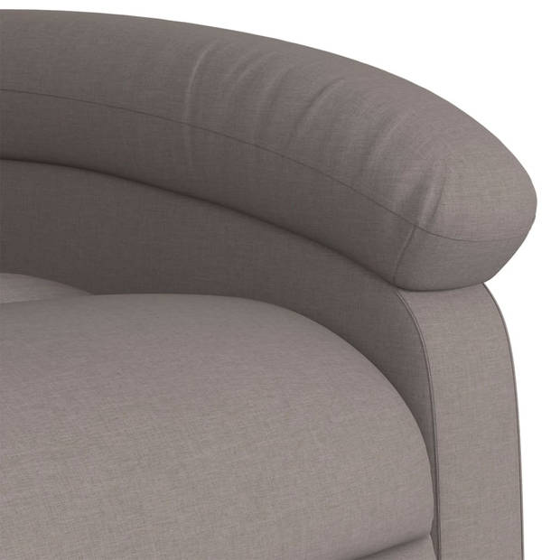 vidaXL Fauteuil verstelbaar stof taupe