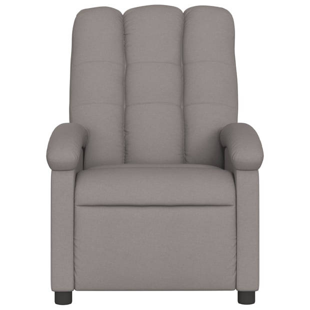 vidaXL Fauteuil verstelbaar stof taupe