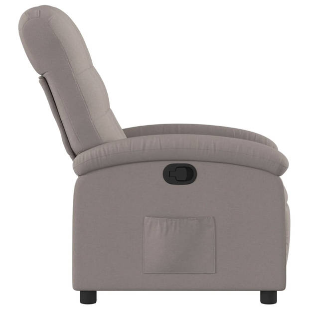 vidaXL Fauteuil verstelbaar stof taupe