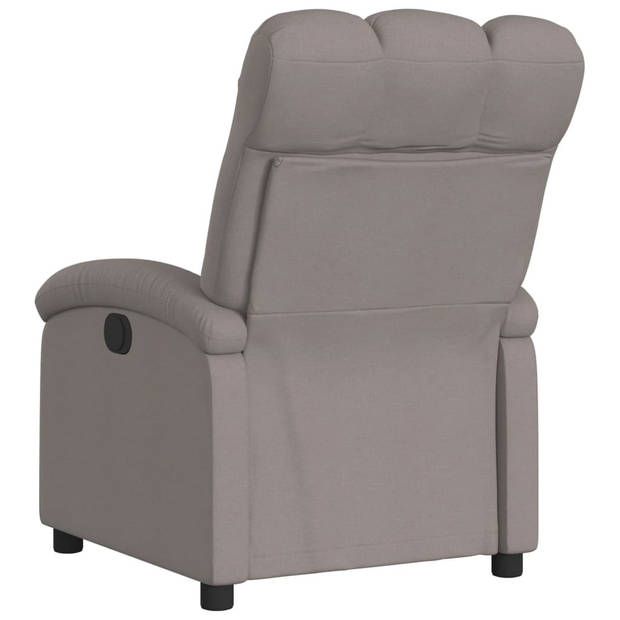 vidaXL Fauteuil verstelbaar stof taupe