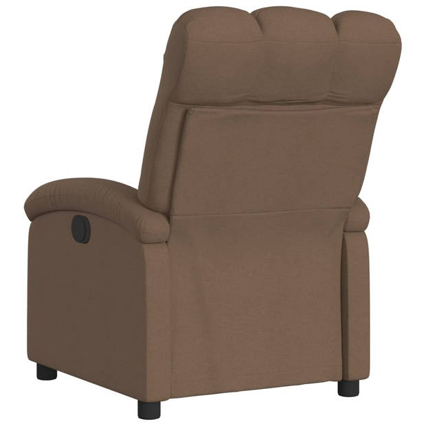 vidaXL Fauteuil verstelbaar stof bruin