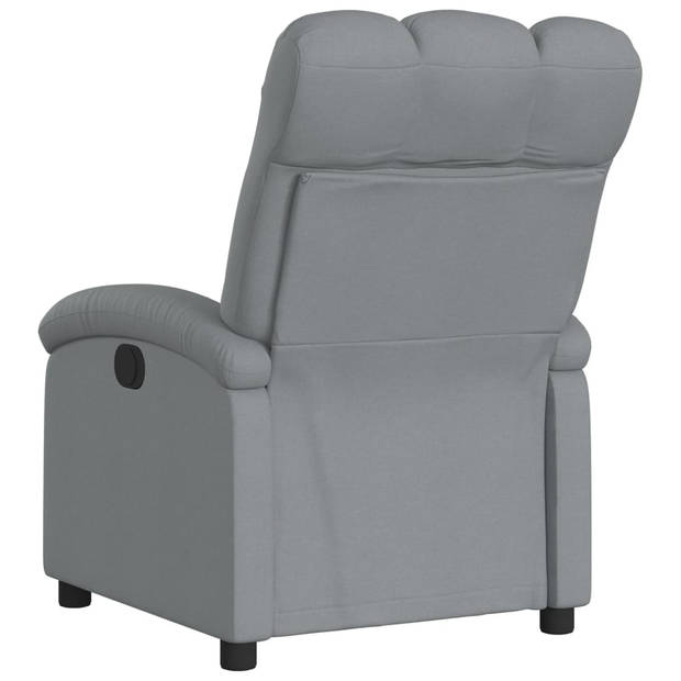 vidaXL Fauteuil verstelbaar stof lichtgrijs