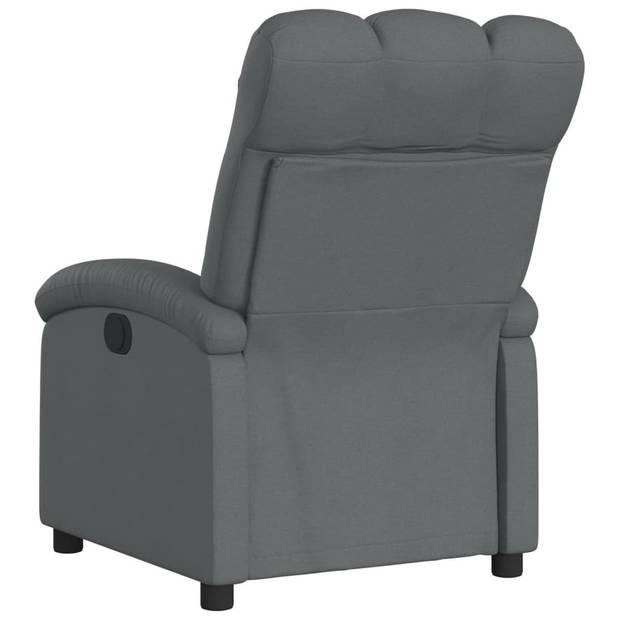 vidaXL Fauteuil verstelbaar stof donkergrijs