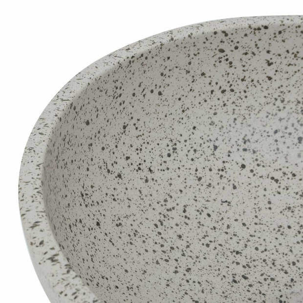 vidaXL Opzetwasbak rond F41x14 cm keramiek grijs