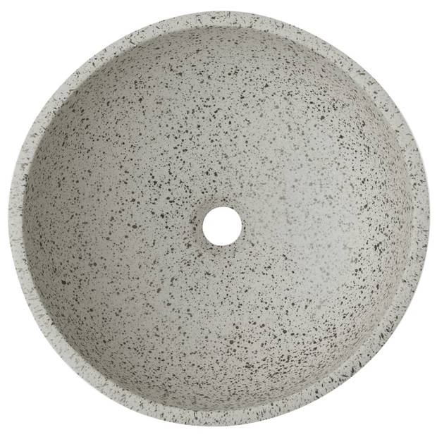 vidaXL Opzetwasbak rond F41x14 cm keramiek grijs