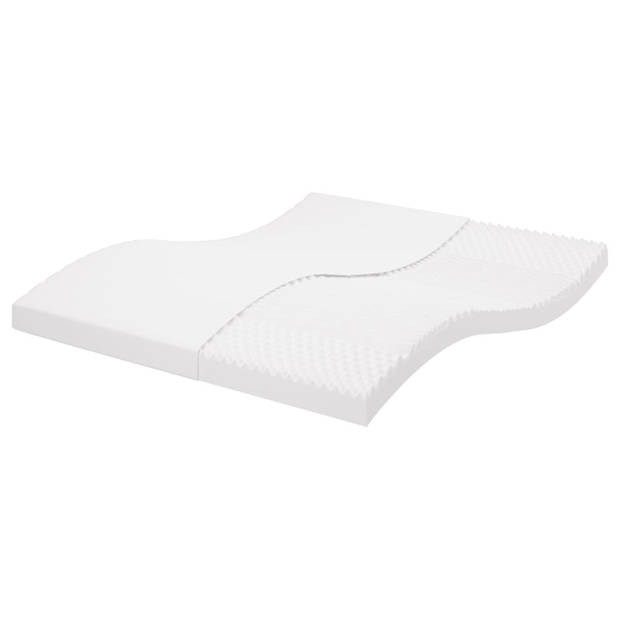 vidaXL Schuimmatras 7 zones hardheid 20 ILD 200x220 cm wit