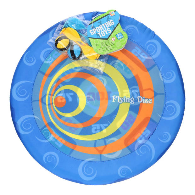 Klittenband Dartbord & Frisbee, 2in1