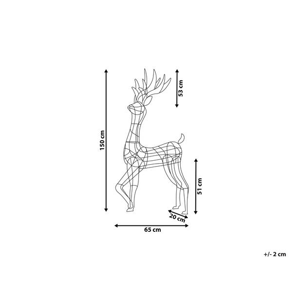 Beliani HELLA - LED-decoratie-Zilver-IJzer