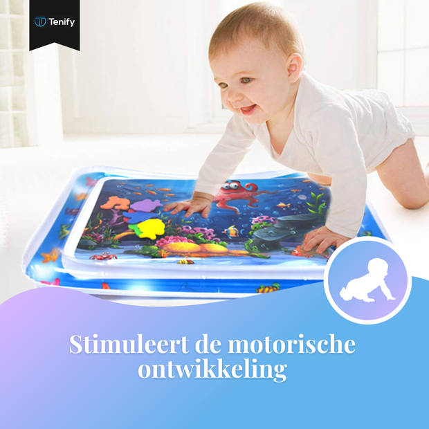 Tenify Waterspeelmat - Watermat - Speelkleed - Opblaasbaar - Tummy Time - Baby Speelgoed 0 Jaar - Kraamcadeau - Roze