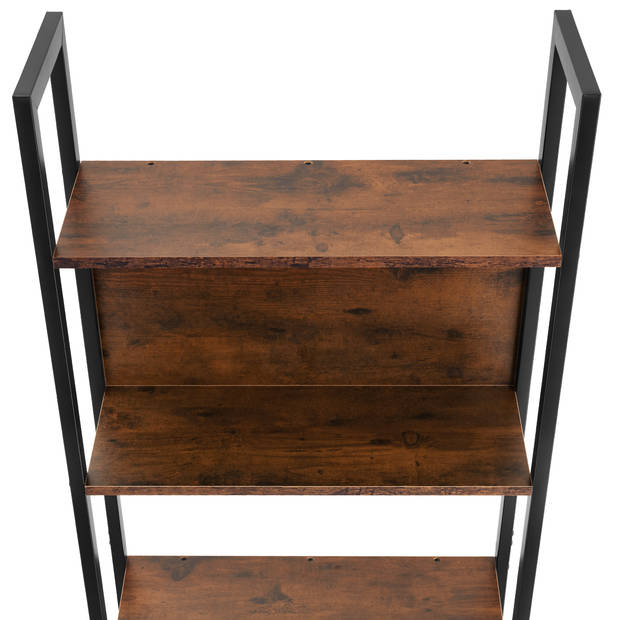 tectake - Wandrek stellingkast boekenkast Westport - 62x24x165,5cm - donkerbruin - industrieel - 404708