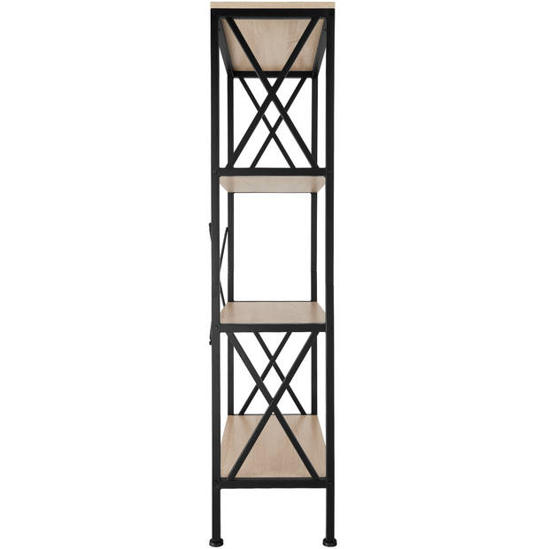 tectake - Wandrek stellingkast boekenkast Barry - 1,5x31,5x133,5cm - industrieel - lichtbruin - 404713