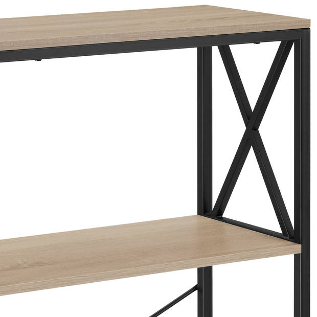 tectake - Wandrek stellingkast boekenkast Barry - 1,5x31,5x133,5cm - industrieel - lichtbruin - 404713