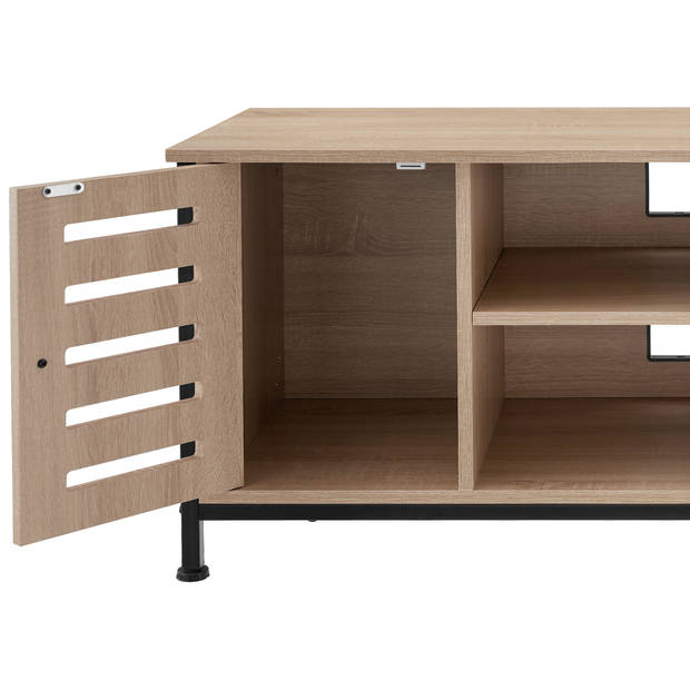 tectake - TV-meubel TV-kast dressoir Carlow - industrieel - lichtbruin - 110x41,5x50,5cm - 404717