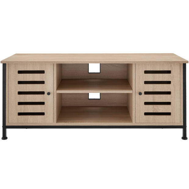 tectake - TV-meubel TV-kast dressoir Carlow - industrieel - lichtbruin - 110x41,5x50,5cm - 404717