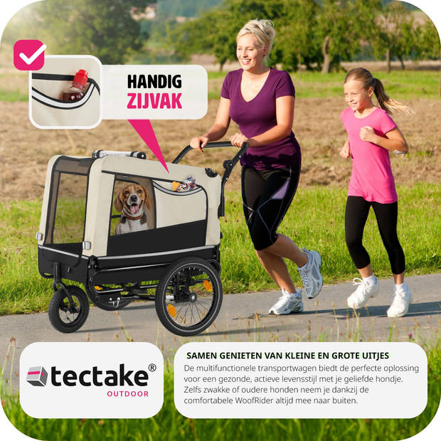 tectake Hondenkar WoofRider, veelzijdig, inklapbaar, tot 40 kg - hondenbuggy hondenwagen