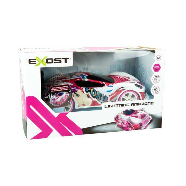 Exost Speelgoedauto Lighting Amazone radiografisch roze 1:14