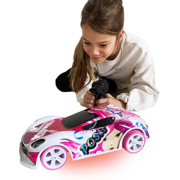 Exost Speelgoedauto Lighting Amazone radiografisch roze 1:14