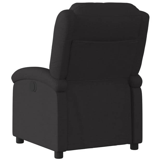 vidaXL Fauteuil verstelbaar stof zwart