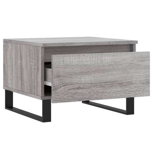 vidaXL Salontafels 2 st 50x46x35 cm bewerkt hout grijs sonoma eiken