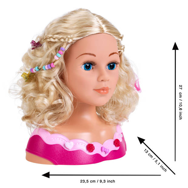 Klein Toys - Prinsess Coralie speelgoed make-up en haarstyling Emma