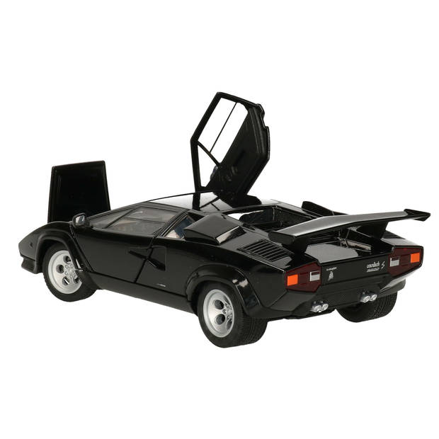 Welly modelauto Lamborghini Countach - zwart - schaal 1:24 - Speelgoed auto's