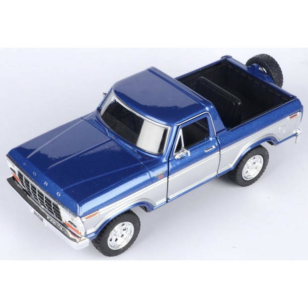 Motor Max modelauto Ford Bronco pick-up - blauw - schaal 1:24 - Speelgoed auto's
