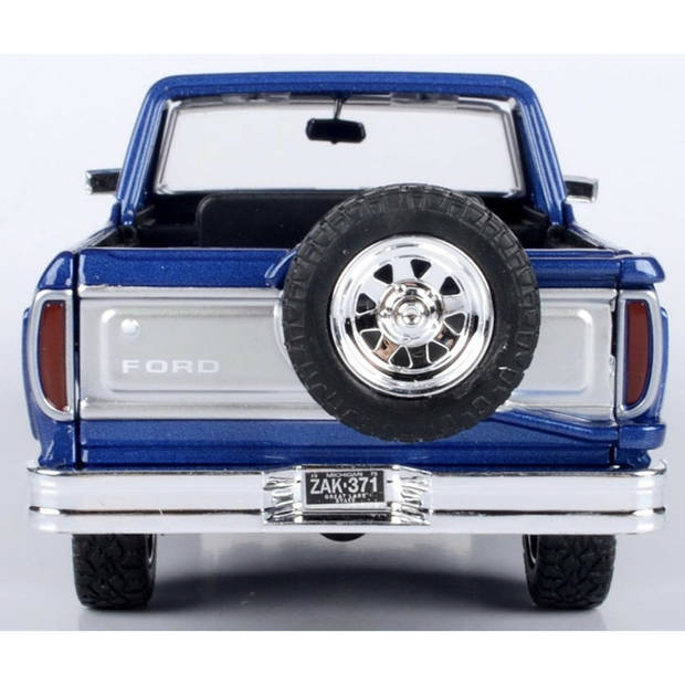 Motor Max modelauto Ford Bronco pick-up - blauw - schaal 1:24 - Speelgoed auto's