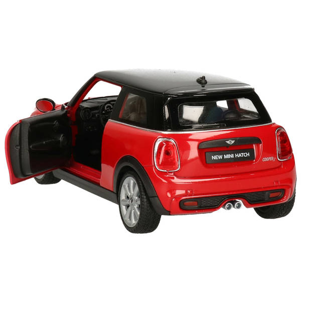 Welly modelauto Mini Cooper S - rood - schaal 1:24 - Speelgoed auto's