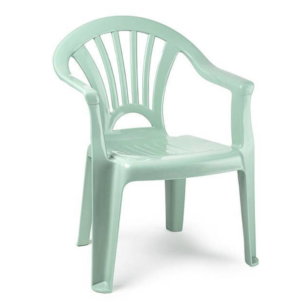 Plasticforte Kinderstoel - 4x - kunststof - mintgroen - 35 x 28 x 50 cm - tuin/camping/slaapkamer - Kinderstoelen