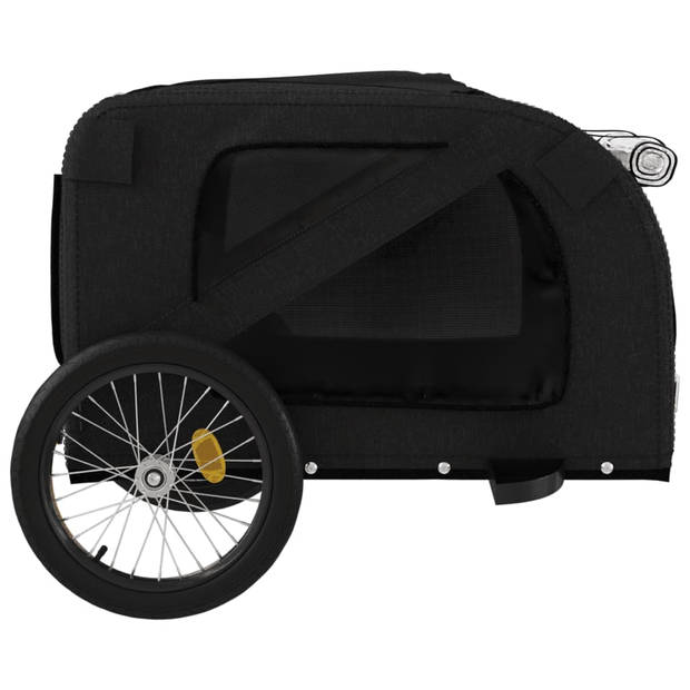 The Living Store Fietskar Hondenkar - Oxford stof - 133.5 x 69 x 73.5 cm - IJzeren frame - Zwart