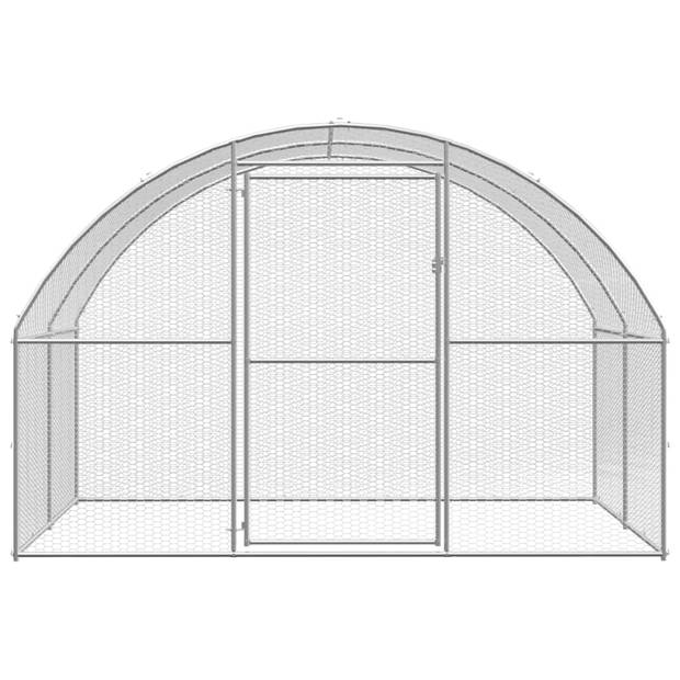 vidaXL Kippenren 3x24x2 m gegalvaniseerd staal