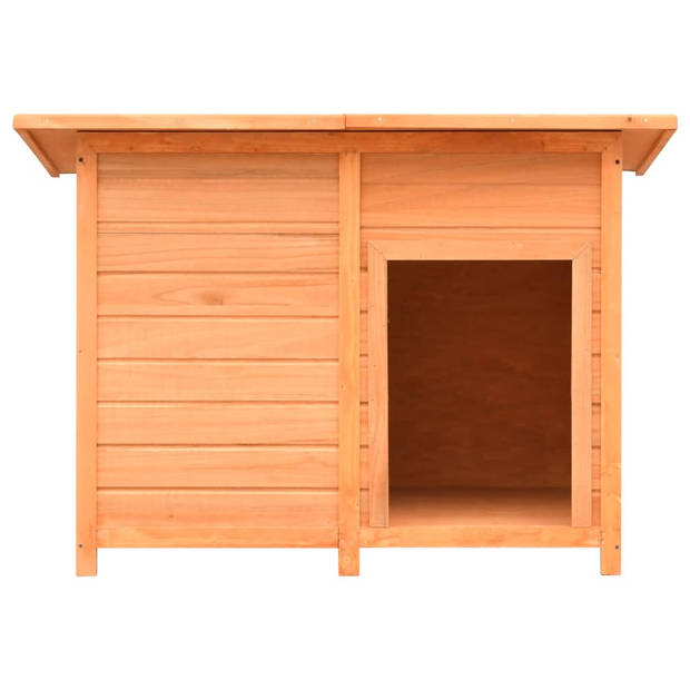 The Living Store Hondenhok - Stevig houten frame - Weerbestendig dak - Eenvoudig te monteren - Bruin/Groen - 120 x 77 x