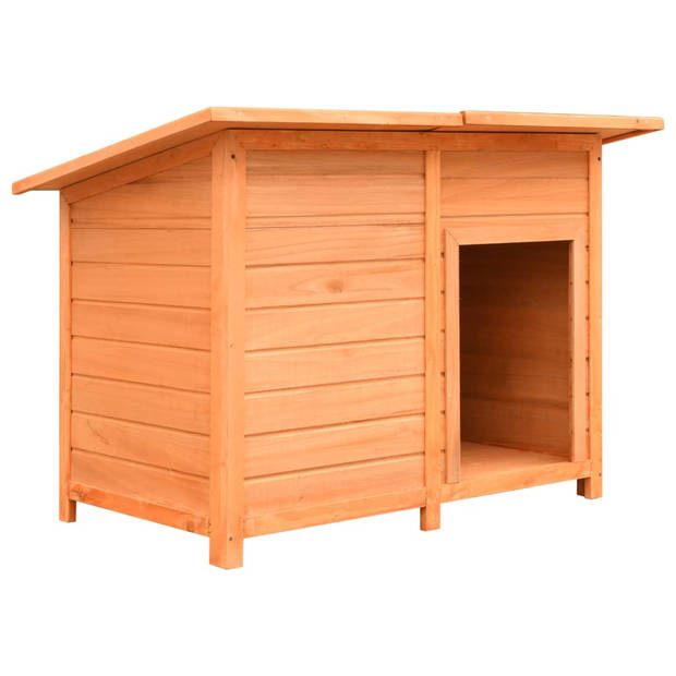 The Living Store Hondenhok - Stevig houten frame - Weerbestendig dak - Eenvoudig te monteren - Bruin/Groen - 120 x 77 x