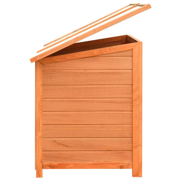 The Living Store Hondenhok - Stevig houten frame - Weerbestendig dak - Eenvoudig te monteren - Bruin/Groen - 120 x 77 x