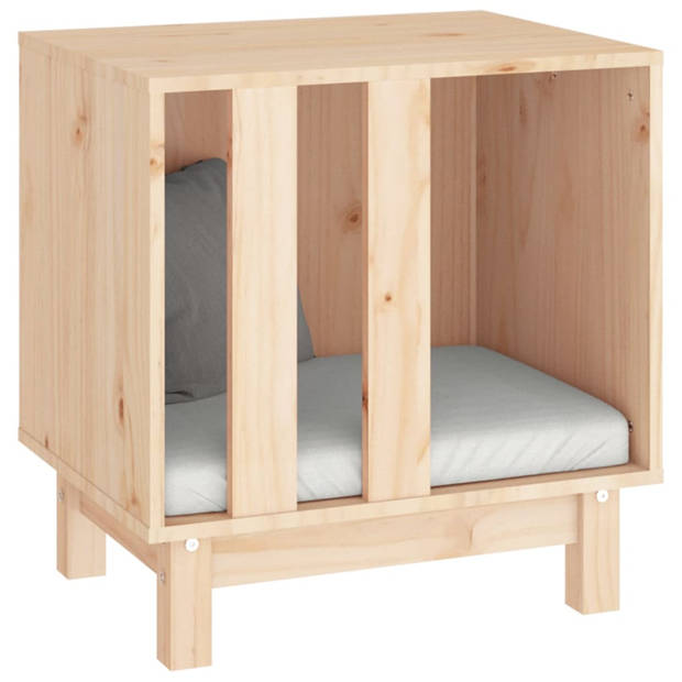 The Living Store Hondenhok Grenenhout - Comfort - Hondenbed 50x40x52cm - Natuurlijk Materiaal