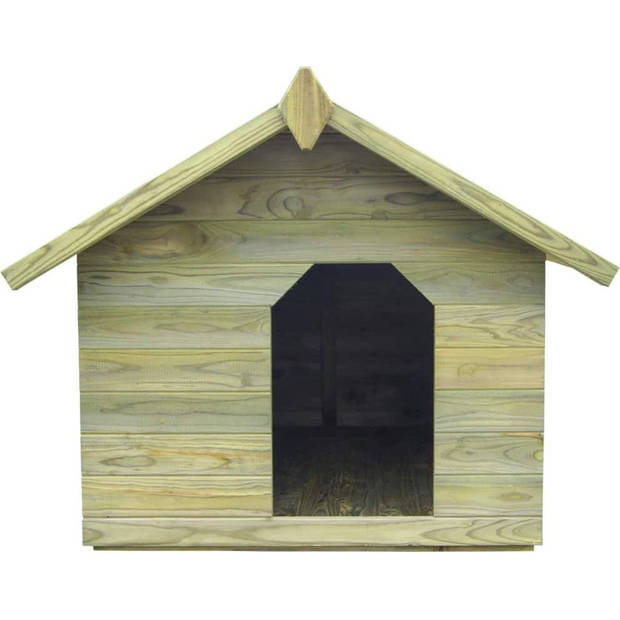 The Living Store Hondenhok - Hout - Groen - 105 x 123 x 90 cm - Opklapbaar dak