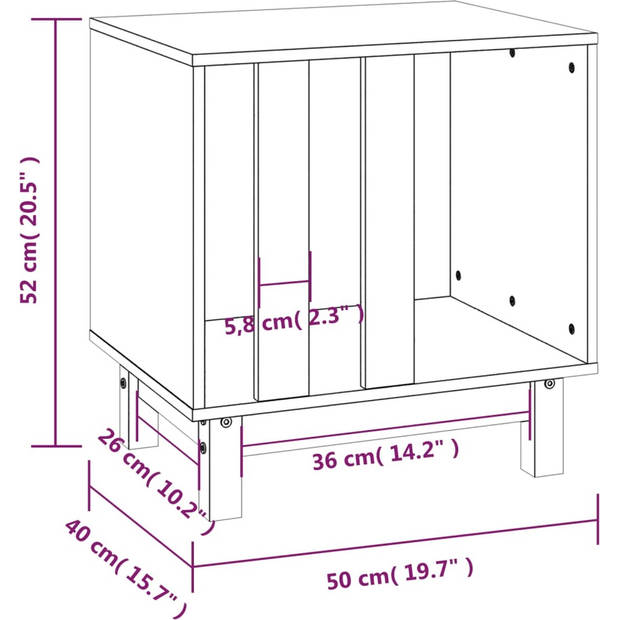 The Living Store Hondenhok - Supercoole - Hondenmand - Afmetingen- 50 x 40 x 52 cm - Ken- Massief grenenhout