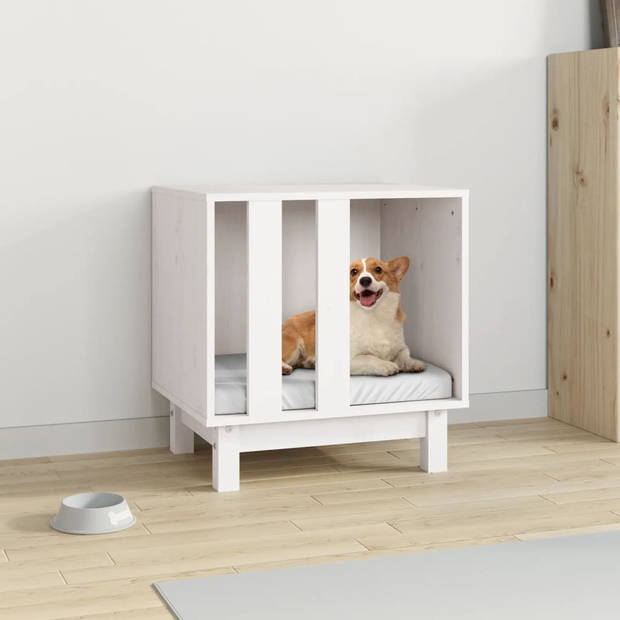 The Living Store Hondenhok - - Hondenbed - 50 x 40 x 52 cm - Massief Grenenhout