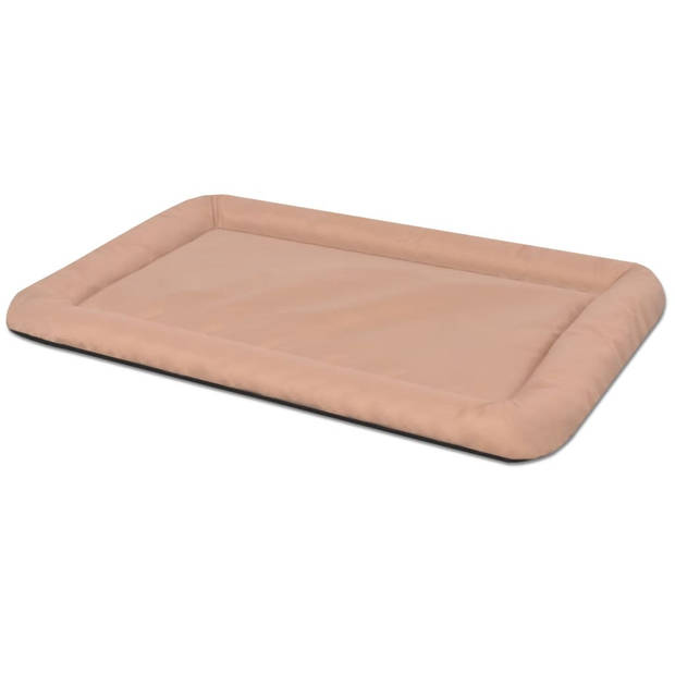 The Living Store Hondenmatras - M - Waterafstotend - Beige - PU-gecoate oxford stof