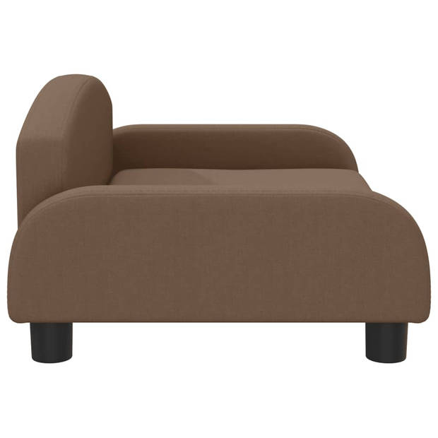 The Living Store Hondenbank Hondenbed - 70x45x30 cm - Bruin - 100% polyester - grenenhout - Schuimvulling