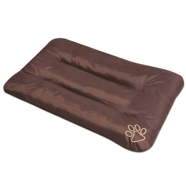 The Living Store Hondenmatras - Bruin - 100 x 70 x 8 cm - Waterafstotend - Hoogwaardige PU-gecoate oxford stof