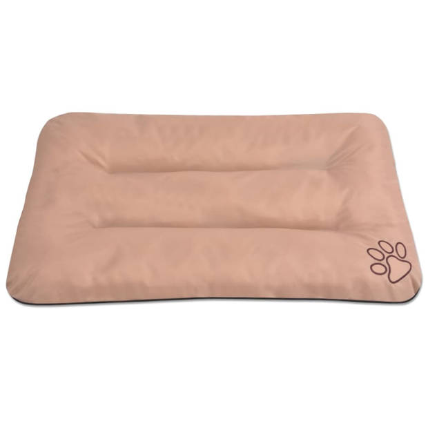 The Living Store Hondenmatras - Beige - 90x60x8 cm - Waterafstotend - Handwasbaar