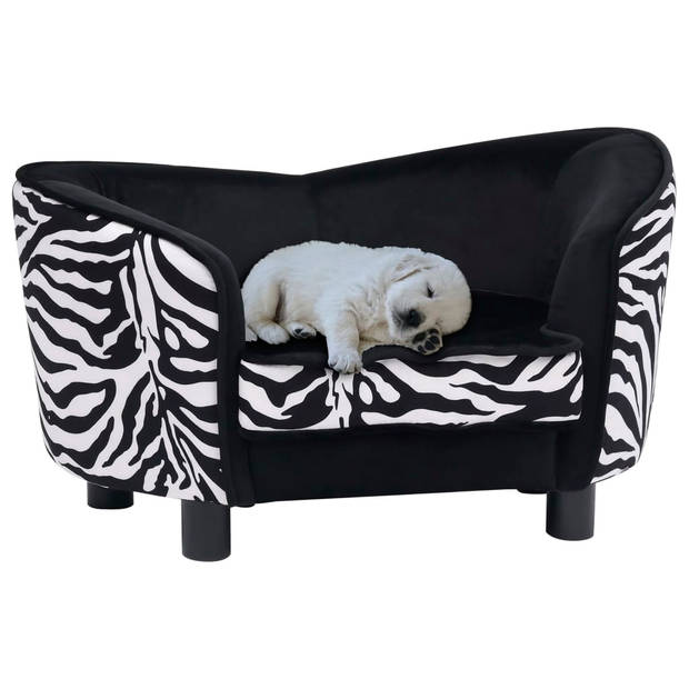 The Living Store Huisdierenbank - Schwarz - 68x38x38cm - Ideaal voor katten en kleine honden - Dik gevoerd en wasbaar